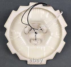 Porcelain PORCELIER 3-Bulb Ceiling Light, Rewired & Restored, Art Deco & MCM