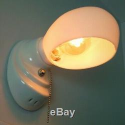 Porcelain Pull Chain Equipped Wall Sconce Light Fixture