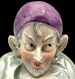 Porcelain WIZARD INKWELL 3 Pc Art Deco Estate After Shafer Vater Germany Wowza