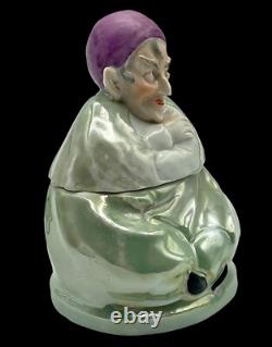 Porcelain WIZARD INKWELL 3 Pc Art Deco Estate After Shafer Vater Germany Wowza