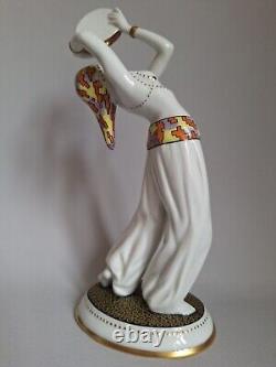 Porcelain figurine Art Deco Dancer with a tambourine Goebel Germany