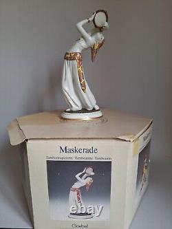 Porcelain figurine Art Deco Dancer with a tambourine Goebel Germany