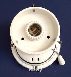 Porcelier Antique Porcelain Sconce Light Fixture Vintage Ceramic Art Deco Silver