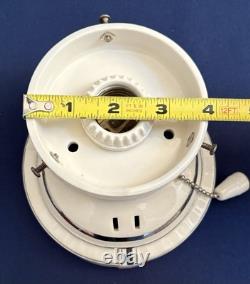 Porcelier Antique Porcelain Sconce Light Fixture Vintage Ceramic Art Deco Silver
