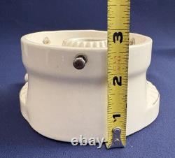Porcelier Antique Porcelain Sconce Light Fixture Vintage Ceramic Art Deco Silver