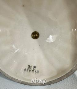 Pr French Art Deco Sevres Paul Milet Porcelain Bronze Urn Vase Blue Flambe wLids