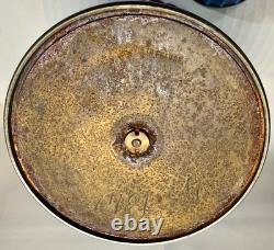 Pr French Art Deco Sevres Paul Milet Porcelain Bronze Urn Vase Blue Flambe wLids