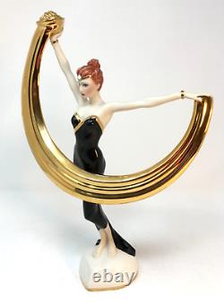 Promise of Gold Franklin Mint Art Deco Figurine Sculpture 12 1/4 Excellent