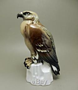 RARE ART DECO KARL ENS VOLKSTEDT PORCELAIN GOLDEN EAGLE FIGURINE 1920's