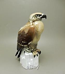 RARE ART DECO KARL ENS VOLKSTEDT PORCELAIN GOLDEN EAGLE FIGURINE 1920's