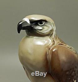 RARE ART DECO KARL ENS VOLKSTEDT PORCELAIN GOLDEN EAGLE FIGURINE 1920's