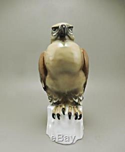 RARE ART DECO KARL ENS VOLKSTEDT PORCELAIN GOLDEN EAGLE FIGURINE 1920's