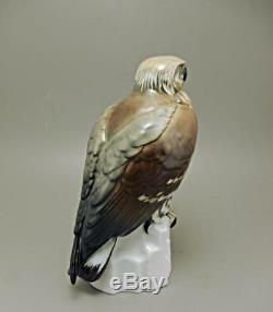 RARE ART DECO KARL ENS VOLKSTEDT PORCELAIN GOLDEN EAGLE FIGURINE 1920's