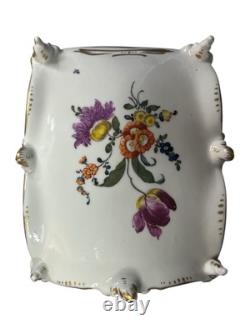 RARE Antique Vintage Dresden Porcelain Sedan Chair with Lady 11 H X 5 W