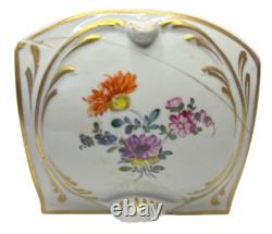 RARE Antique Vintage Dresden Porcelain Sedan Chair with Lady 11 H X 5 W