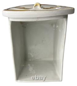 RARE Antique Vintage Dresden Porcelain Sedan Chair with Lady 11 H X 5 W