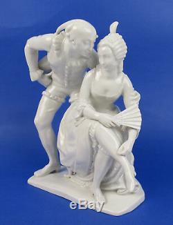 RARE Arthur Storch Volkstedt Porcelain Columbine & Harlequin Figurine German