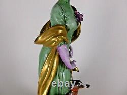 RARE CAPODIMONTE GIUSEPPE CAPPE LADY WITH DOG 1920's c. 1959