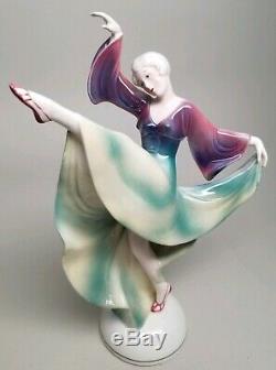 RARE Early HERTWIG / KATZHUTTE Art Deco 8.5 Dancing Lady Dancer German VINTAGE