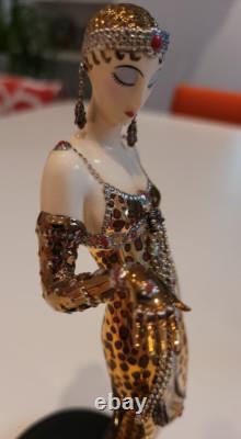 RARE Erté Ocelot Figurine Franklin Mint Excellent Cond Art Deco 9