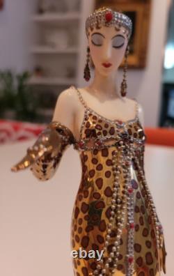 RARE Erté Ocelot Figurine Franklin Mint Excellent Cond Art Deco 9
