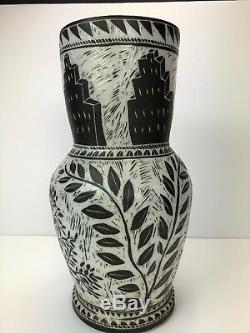 RARE Matthew Metz Large POTTERY porcelain Hand Made Art Vase Signed Original