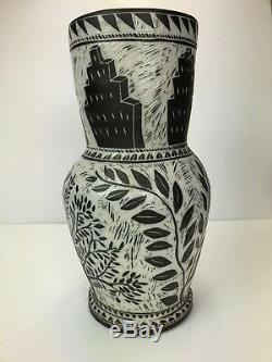 RARE Matthew Metz Large POTTERY porcelain Hand Made Art Vase Signed Original