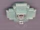 Rare Vintage Art Deco Celadon Green Porcelain Ceiling Or Vanity Light Rewired