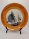 Rare Vintage Noritake Porcelain Art Deco Luster Ware Man Checkered Cape Plate