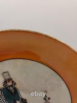 RARE Vintage Noritake Porcelain Art Deco Luster Ware Man Checkered Cape Plate