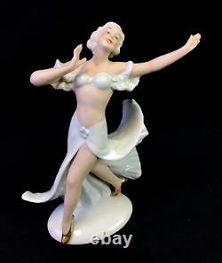 RARE Wallendorf 1764 Germany Art Deco Female Dancer Ballroom Porcelain Figure