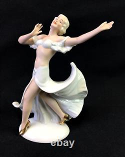 RARE Wallendorf 1764 Germany Art Deco Female Dancer Ballroom Porcelain Figure