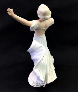 RARE Wallendorf 1764 Germany Art Deco Female Dancer Ballroom Porcelain Figure