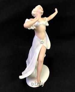 RARE Wallendorf 1764 Germany Art Deco Female Dancer Ballroom Porcelain Figure