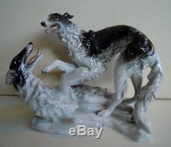 ROSENTHAL BORZOI RUSSIAN WOLFHOUND DOG GROUP PORCELAIN FIGURINE #1599 Yarks Ural