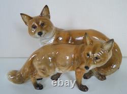 Rare 11 Art Deco Hutschenreuther-rosenthal Fox (vixen) Group Porcelain Figurine