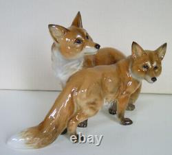 Rare 11 Art Deco Hutschenreuther-rosenthal Fox (vixen) Group Porcelain Figurine
