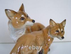 Rare 11 Art Deco Hutschenreuther-rosenthal Fox (vixen) Group Porcelain Figurine