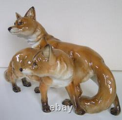 Rare 11 Art Deco Hutschenreuther-rosenthal Fox (vixen) Group Porcelain Figurine