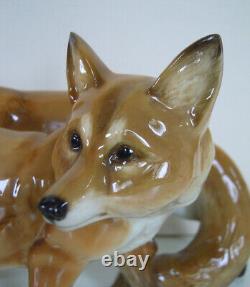 Rare 11 Art Deco Hutschenreuther-rosenthal Fox (vixen) Group Porcelain Figurine