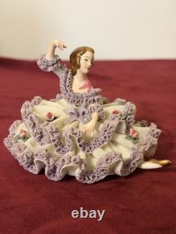Rare 1960 GISELA KEILHAUER DRESDEN Lace Ballerina Figurine Küps Factory Germany