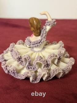 Rare 1960 GISELA KEILHAUER DRESDEN Lace Ballerina Figurine Küps Factory Germany