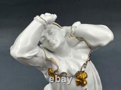 Rare Antique German Art Deco Hertwig Katzhutte Porcelain Figurine Of Pierrot