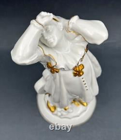 Rare Antique German Art Deco Hertwig Katzhutte Porcelain Figurine Of Pierrot