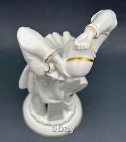 Rare Antique German Art Deco Hertwig Katzhutte Porcelain Figurine Of Pierrot