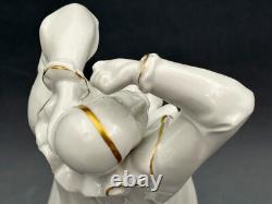 Rare Antique German Art Deco Hertwig Katzhutte Porcelain Figurine Of Pierrot