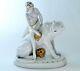 Rare Antique Hertwig & Co. Katzhutte German Porcelain Nude Figurine On Panther