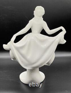 Rare Antique PIRKEN HAMMER 1920s Art Deco White Dancing Lady Porcelain Figurine