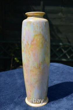 Rare Antique Ruskin Souffle Lustre Glazed Rolling Pin Vase Date 1924 Art Pottery