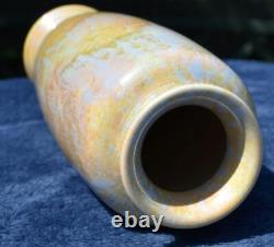 Rare Antique Ruskin Souffle Lustre Glazed Rolling Pin Vase Date 1924 Art Pottery